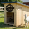 Personalized Goat House Metal Sign Farm Barn Wall Art Decor Personalized goat house metal sign in 16 gauge steel for farm barn wall decor, custom goat farm plaque for outdoor use and rustic gift art.