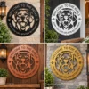 Personalized Golden Retriever Dog Sign Custom Family Name Metal Art Personalized Golden Retriever Dog Sign in 16 gauge steel for pet wall decor, custom family name plaque for home and dog lover gift art.