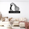 Personalized Golfer Metal Sign Golf Wall Art Decor Personalized golfer metal sign in 16 gauge steel for golf wall decor, custom golfer plaque for man cave, garage, golf lover and gift art.