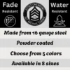 Personalized Gysgt Chevrons Metal Sign Custom Marine Corps Military Wall Decor Personalized GySgt chevrons metal sign in 16 gauge steel for Marine Corps wall decor, custom rank plaque and veteran military gift.