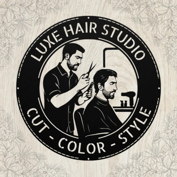 Personalized Hair Dresser Metal Sign Custom Barber Shop Art Decor Personalized hair dresser metal sign in 16 gauge steel for barber shop wall decor, custom salon plaque for stylists, studio and gift art.
