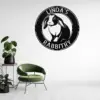 Personalized Holland Lop Rabbit Sign Custom Bunny Metal Art Personalized Holland Lop Rabbit Sign in 16 gauge steel for bunny wall decor, custom rabbit name plaque for rabbitry, pet lover gift art.