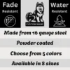 Personalized Husky Dog Metal Sign Custom Pet Wall Decor Personalized husky dog metal art sign in 16 gauge steel for pet wall decor, custom dog name plaque and home gift for husky lovers.