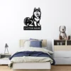 Personalized Husky Dog Metal Sign Custom Pet Wall Decor Personalized husky dog metal art sign in 16 gauge steel for pet wall decor, custom dog name plaque and home gift for husky lovers.
