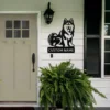 Personalized Husky Dog Metal Sign Custom Pet Wall Decor Personalized husky dog metal art sign in 16 gauge steel for pet wall decor, custom dog name plaque and home gift for husky lovers.