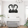 Personalized Infinite Love Metal Sign Romantic Wall Art For Couples Personalized infinite love metal sign in 16 gauge steel for romantic wall decor, custom couple name plaque and wedding or anniversary gift art.