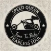 Personalized Lady Biker Metal Wall Sign Custom Motorcycle Decor Personalized lady biker metal sign in 16 gauge steel for motorcycle wall decor, custom rider plaque for garage, home and biker gift art.