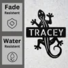 Personalized Lizard Metal Sign Reptile Wall Decor Personalized lizard metal sign in 16 gauge steel for reptile wall decor, custom animal plaque for home, garden, terrarium room and gift art.