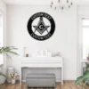 Personalized Masonic Symbol Metal Sign Freemason Wall Art Personalized Masonic symbol metal sign in 16 gauge steel for Freemason wall decor, custom lodge plaque and symbolic gift for members.