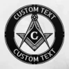 Personalized Masonic Symbol Metal Sign Freemason Wall Art Personalized Masonic symbol metal sign in 16 gauge steel for Freemason wall decor, custom lodge plaque and symbolic gift for members.
