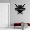 Personalized Medieval Shield Metal Art Sign Knight Family Crest Decor Personalized medieval shield metal wall sign in 16 gauge steel for knight family crest decor, custom castle wall art plaque and gift.