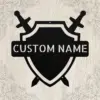 Personalized Medieval Shield Metal Sign Knight Family Decor Personalized medieval shield metal sign in 16 gauge steel for knight family crest decor, custom castle wall art plaque and gift.