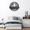 Personalized Monkeys Metal Sign Jungle Wall Art Decor Personalized monkey metal sign in 16 gauge steel for jungle wall decor, custom animal plaque for kids room, nursery, and animal lover gift art.