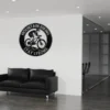 Personalized Mountain Bike Rider Metal Sign Custom Mtb Art Decor Personalized mountain bike rider metal sign in 16 gauge steel for MTB wall decor, custom cycling plaque for garage, riders and gift art.