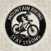 Personalized Mountain Bike Rider Sign in 16 gauge steel for MTB wall decor, custom cycling plaque for garage, riders and gift art.