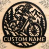 Personalized Mountain Bike Rider Sign Custom Mtb Art Decor Personalized Mountain Bike Rider Sign in 16 gauge steel for MTB wall decor, custom cycling plaque for garage, riders and gift art.