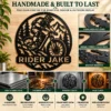 Personalized Mountain Bike Rider Sign Custom Mtb Art Decor Personalized Mountain Bike Rider Sign in 16 gauge steel for MTB wall decor, custom cycling plaque for garage, riders and gift art.