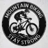 Personalized Mountain Bike Rider Sign in 16 gauge steel for MTB wall decor, custom cycling plaque for garage, riders and gift art.