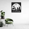 Personalized Nativity Scene Metal Sign Christmas Wall Decor Personalized nativity scene metal art sign in 16 gauge steel for Christmas wall decor, religious home display and custom holiday gift.