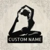 Personalized Pilates Metal Sign Custom Fitness Studio Decor Personalized Pilates metal sign in 16 gauge steel for fitness studio wall decor, custom gym plaque for instructors, home gym and gift art.