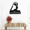 Personalized Pilates Metal Sign Custom Fitness Studio Decor Personalized Pilates metal sign in 16 gauge steel for fitness studio wall decor, custom gym plaque for instructors, home gym and gift art.