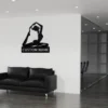 Personalized Pilates Metal Sign Custom Fitness Studio Decor Personalized Pilates metal sign in 16 gauge steel for fitness studio wall decor, custom gym plaque for instructors, home gym and gift art.