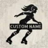Personalized Roller Derby Metal Sign Custom Skate Team Art Decor Personalized roller derby metal sign in 16 gauge steel for skate wall decor, custom derby team plaque for rink, gym and gift art.