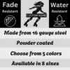 Personalized Roller Derby Metal Sign Custom Skate Team Art Decor Personalized roller derby metal sign in 16 gauge steel for skate wall decor, custom derby team plaque for rink, gym and gift art.