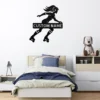 Personalized Roller Derby Metal Sign Custom Skate Team Art Decor Personalized roller derby metal sign in 16 gauge steel for skate wall decor, custom derby team plaque for rink, gym and gift art.