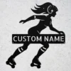 Personalized Roller Derby Metal Sign Custom Skate Team Art Decor Personalized roller derby metal sign in 16 gauge steel for skate wall decor, custom derby team plaque for rink, gym and gift art.