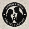 Personalized Romantic Couple Metal Sign Custom Lovers Wall Decor Personalized romantic couple metal sign in 16 gauge steel for love wall decor, custom name plaque for weddings, anniversaries, and Valentine gift.