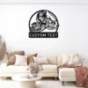 Personalized Snowmobile Metal Sign Winter Wall Art Decor Personalized snowmobile metal sign in 16 gauge steel for winter wall decor, custom rider plaque for cabin, garage and snowmobile gift art.