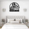 Personalized Snowmobile Metal Sign Winter Wall Art Decor Personalized snowmobile metal sign in 16 gauge steel for winter wall decor, custom rider plaque for cabin, garage and snowmobile gift art.