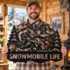 Personalized Snowmobile Metal Sign Winter Wall Art Decor Personalized snowmobile metal sign in 16 gauge steel for winter wall decor, custom rider plaque for cabin, garage and snowmobile gift art.