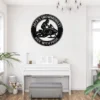 Personalized Snowmobiling Metal Art Sign Winter Sports Wall Decor Personalized snowmobiling metal art sign in 16 gauge steel for winter wall decor, custom rider plaque for cabin, garage and adventure gift art.