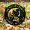 Personalized Squirrels Metal Sign Custom Nature Art Decor Personalized squirrels metal sign in 16 gauge steel for garden wall decor, custom wildlife plaque for outdoor home, nature lover gift art.