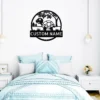 Personalized tortoise metal sign in 16 gauge steel for turtle wall decor, custom animal plaque for home, garden, and tortoise lover gift art.