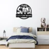 Personalized tortoise metal sign in 16 gauge steel for turtle wall decor, custom animal plaque for home, garden, and tortoise lover gift art.
