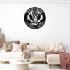 Personalized US Army metal sign in 16 gauge steel for military wall decor, custom veteran tribute plaque and patriotic home or office gift.