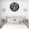 Personalized US Army metal sign in 16 gauge steel for military wall decor, custom veteran tribute plaque and patriotic home or office gift.