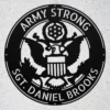 Personalized US Army metal sign in 16 gauge steel for military wall decor, custom veteran tribute plaque and patriotic home or office gift.
