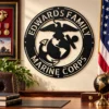 Honor service and sacrifice with a Personalized US Marine Corps Metal Sign for veterans and Marines. A custom wall decor tribute to pride and respect military.