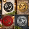 Honor service and sacrifice with a Personalized US Marine Corps Metal Sign for veterans and Marines. A custom wall decor tribute to pride and respect military.