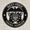 Personalized Us Navy Metal Sign Custom Military Wall Decor Personalized US Navy metal sign in 16 gauge steel for military wall decor, custom sailor plaque and patriotic home or office gift.