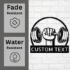 Personalized Weightlifting Metal Sign Custom Gym Wall Art Personalized weightlifting metal sign in 16 gauge steel for gym wall decor, custom fitness plaque for bodybuilders, home gym, and athlete gifts.