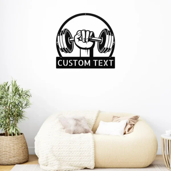 Personalized Weightlifting Metal Sign Custom Gym Wall Art Personalized weightlifting metal sign in 16 gauge steel for gym wall decor, custom fitness plaque for bodybuilders, home gym, and athlete gifts.