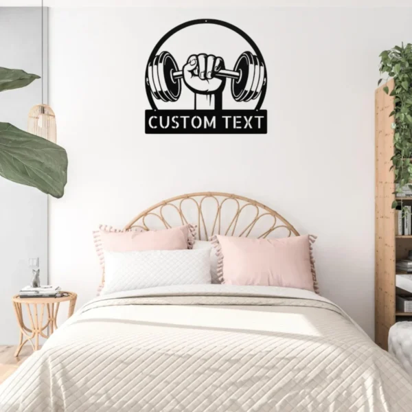 Personalized Weightlifting Metal Sign Custom Gym Wall Art Personalized weightlifting metal sign in 16 gauge steel for gym wall decor, custom fitness plaque for bodybuilders, home gym, and athlete gifts.