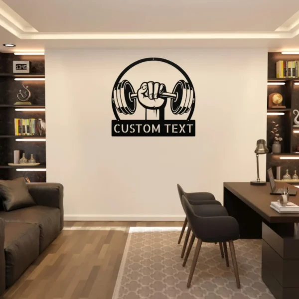 Personalized Weightlifting Metal Sign Custom Gym Wall Art Personalized weightlifting metal sign in 16 gauge steel for gym wall decor, custom fitness plaque for bodybuilders, home gym, and athlete gifts.