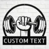 Personalized Weightlifting Metal Sign Custom Gym Wall Art Personalized weightlifting metal sign in 16 gauge steel for gym wall decor, custom fitness plaque for bodybuilders, home gym, and athlete gifts.