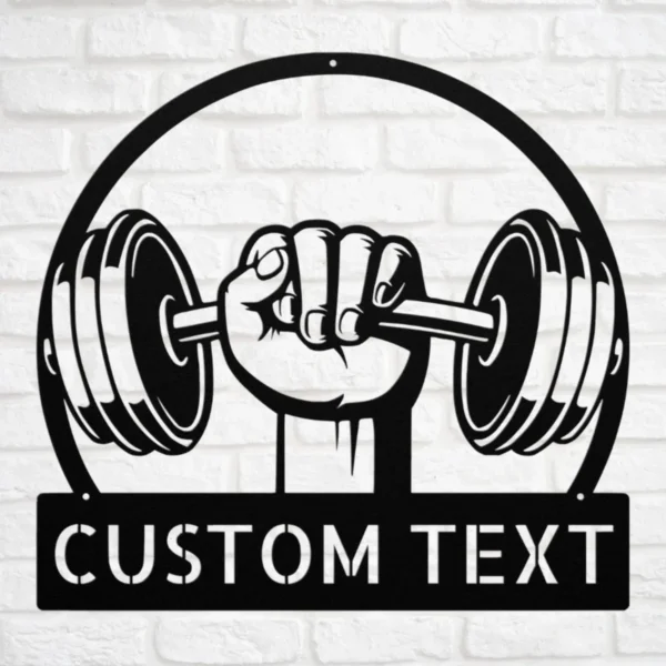 Personalized Weightlifting Metal Sign Custom Gym Wall Art Personalized weightlifting metal sign in 16 gauge steel for gym wall decor, custom fitness plaque for bodybuilders, home gym, and athlete gifts.